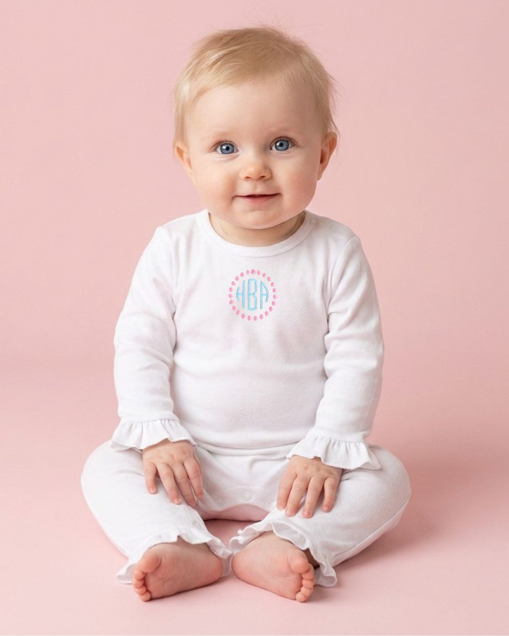 Baby Girls Ruffle Sleeve Romper