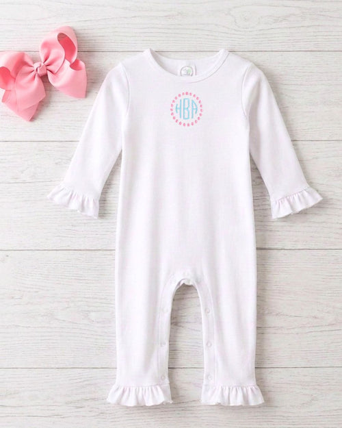 Baby Girls Ruffle Sleeve Romper